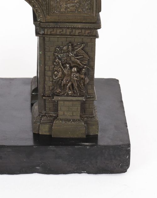 ANTIQUE FRENCH BRONZE GRAND TOUR MODEL OF THE ARC DE TRIOMPHE 19TH C - ADDITIONAL PHOTO 6