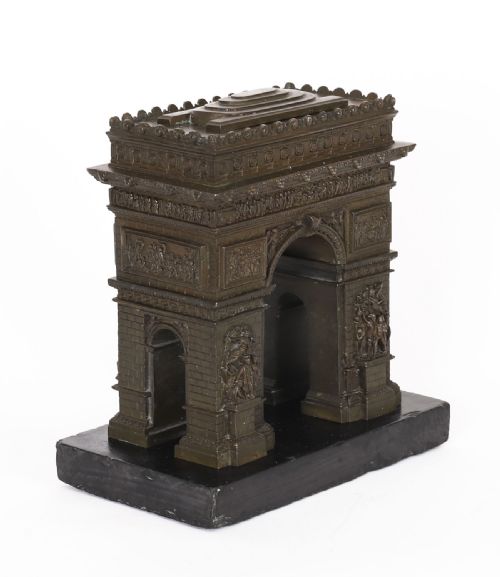 ANTIQUE FRENCH BRONZE GRAND TOUR MODEL OF THE ARC DE TRIOMPHE 19TH C - ADDITIONAL PHOTO 8