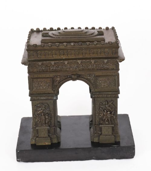 ANTIQUE FRENCH BRONZE GRAND TOUR MODEL OF THE ARC DE TRIOMPHE 19TH C - ADDITIONAL PHOTO 9