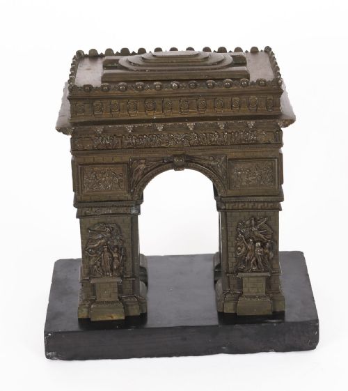 ANTIQUE FRENCH BRONZE GRAND TOUR MODEL OF THE ARC DE TRIOMPHE 19TH C - ADDITIONAL PHOTO 11