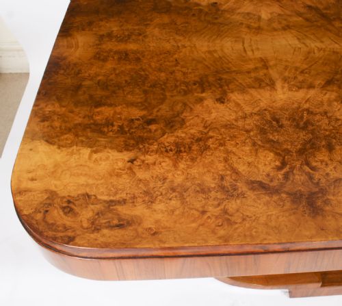 fig 2. Antique Art Deco Epstein Burr Walnut Dining Table C1930