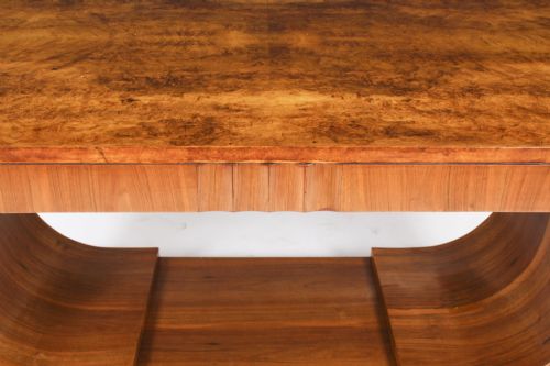 fig 5. Antique Art Deco Epstein Burr Walnut Dining Table C1930