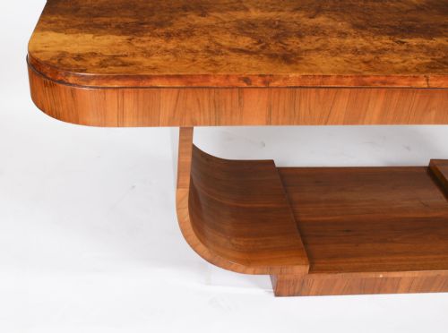 fig 6. Antique Art Deco Epstein Burr Walnut Dining Table C1930