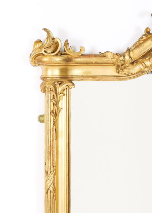 fig 4. Antique French Rococo Giltwood Wall Mirror c.1840 19th C 168 x 130cm