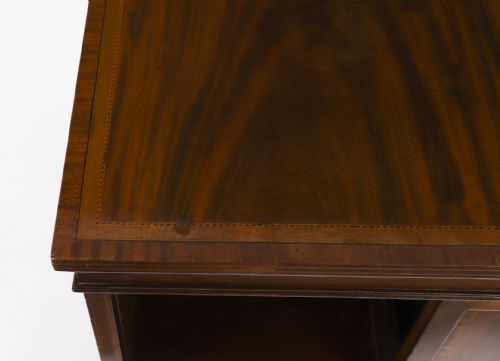fig 4. Antique Inlaid Flame Mahogany Revolving Bookcase Circa 1900