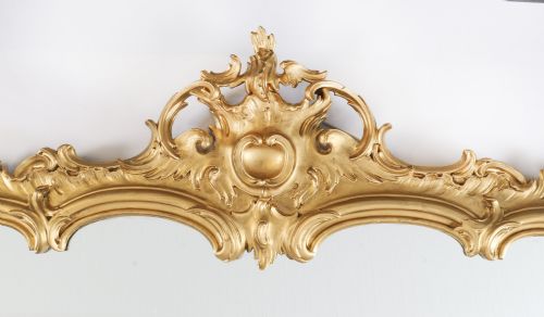 fig 1. Antique George III Revival Giltwood Mirror 19th Century 100x102cm