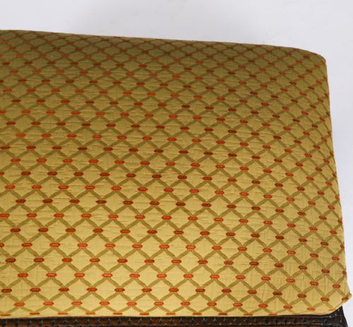 ANTIQUE LARGE ANGLOINDIAN STOOL OTTOMAN COFFEE TABLE 19TH C 95X75CM - ADDITIONAL PHOTO 6