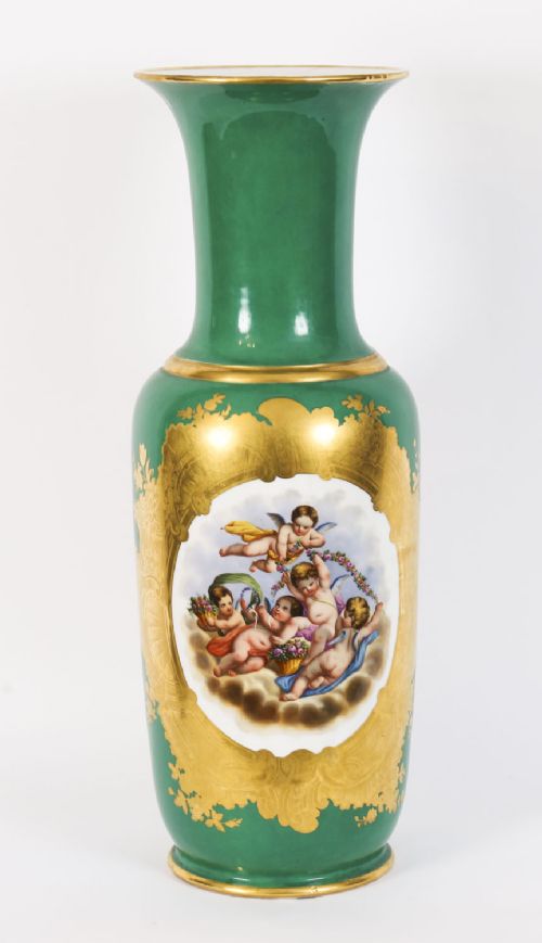 fig 3. Antique Pair of Large French Paris Porcelain Vases C1870 19th C