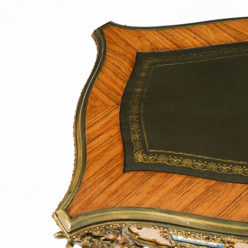 FINE ANTIQUE FRENCH KINGWOOD ORMOLU BUREAU PLAT DESK AFTER LINKE 19TH C - ADDITIONAL PHOTO 6