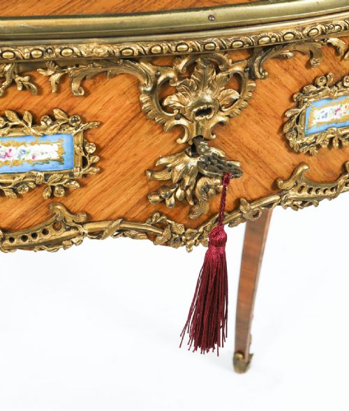 FINE ANTIQUE FRENCH KINGWOOD ORMOLU BUREAU PLAT DESK AFTER LINKE 19TH C - ADDITIONAL PHOTO 9