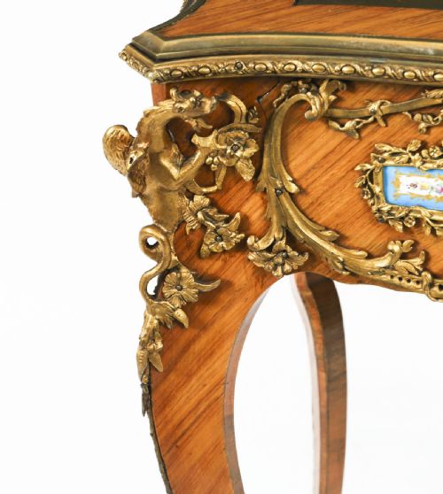FINE ANTIQUE FRENCH KINGWOOD ORMOLU BUREAU PLAT DESK AFTER LINKE 19TH C - ADDITIONAL PHOTO 11