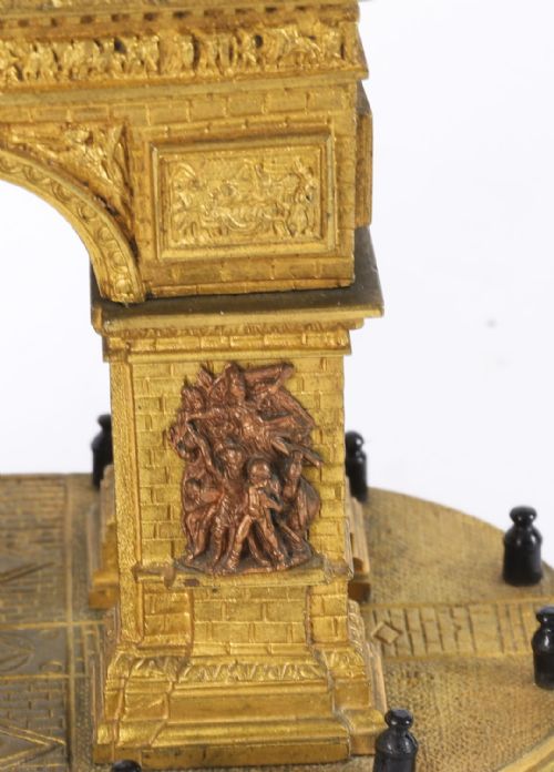fig 7. Antique French Gilt Bronze Grand Tour Model of The Arc de Triomphe 19th C