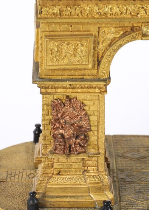 fig 8. Antique French Gilt Bronze Grand Tour Model of The Arc de Triomphe 19th C