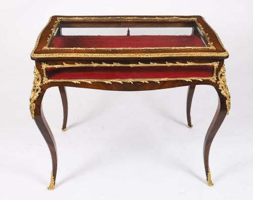 ANTIQUE FRENCH ORMOLU MOUNTED BIJOUTERIE DISPLAY TABLE 19TH CENTURY - ADDITIONAL PHOTO 2