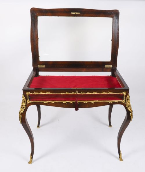 ANTIQUE FRENCH ORMOLU MOUNTED BIJOUTERIE DISPLAY TABLE 19TH CENTURY - ADDITIONAL PHOTO 6