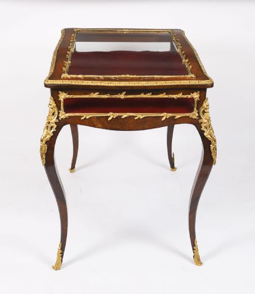 ANTIQUE FRENCH ORMOLU MOUNTED BIJOUTERIE DISPLAY TABLE 19TH CENTURY - ADDITIONAL PHOTO 9