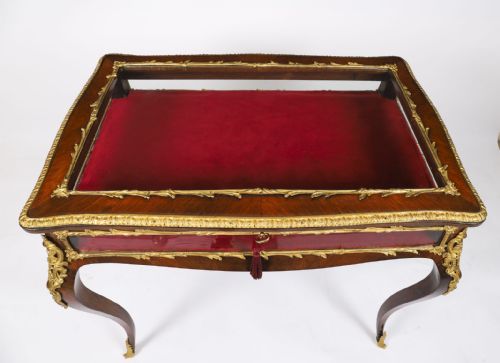 ANTIQUE FRENCH ORMOLU MOUNTED BIJOUTERIE DISPLAY TABLE 19TH CENTURY - ADDITIONAL PHOTO 18