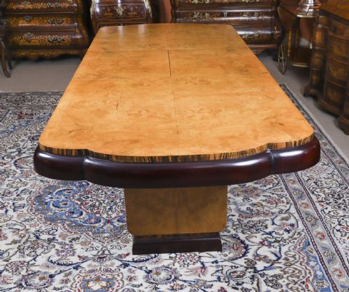 fig 3. Antique Art Deco Epstein Burr Walnut Dining Table- Epstein Circa 1920