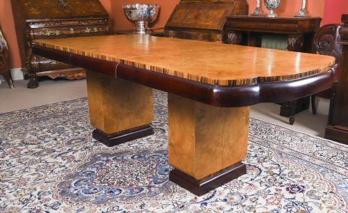 fig 6. Antique Art Deco Epstein Burr Walnut Dining Table- Epstein Circa 1920