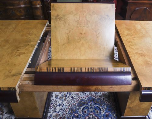 fig 9. Antique Art Deco Epstein Burr Walnut Dining Table- Epstein Circa 1920