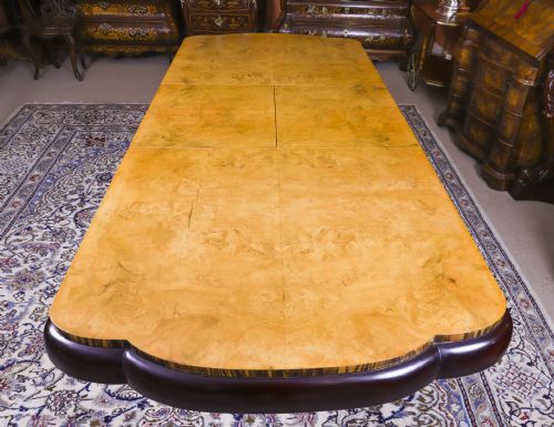 fig 10. Antique Art Deco Epstein Burr Walnut Dining Table- Epstein Circa 1920