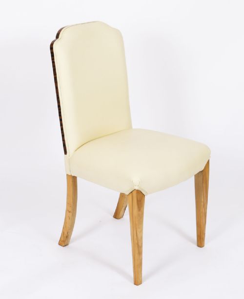 ANTIQUE SET 8 ART DECO BURR WALNUT CLOUD BACK CHAIRS EPSTEIN CIRCA 1920 - ADDITIONAL PHOTO 7