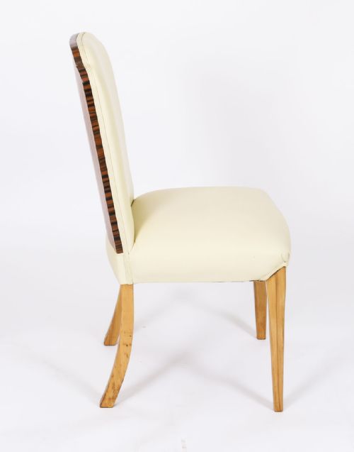 ANTIQUE SET 8 ART DECO BURR WALNUT CLOUD BACK CHAIRS EPSTEIN CIRCA 1920 - ADDITIONAL PHOTO 8