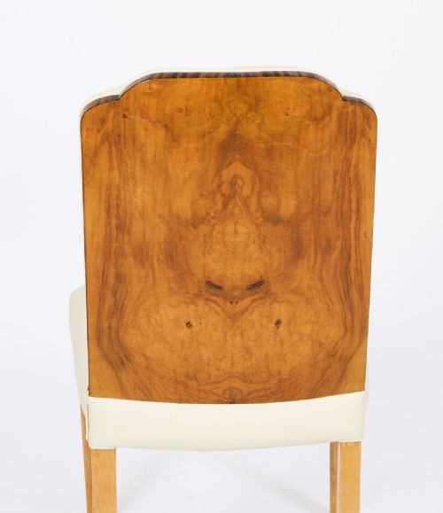 ANTIQUE SET 8 ART DECO BURR WALNUT CLOUD BACK CHAIRS EPSTEIN CIRCA 1920 - ADDITIONAL PHOTO 14