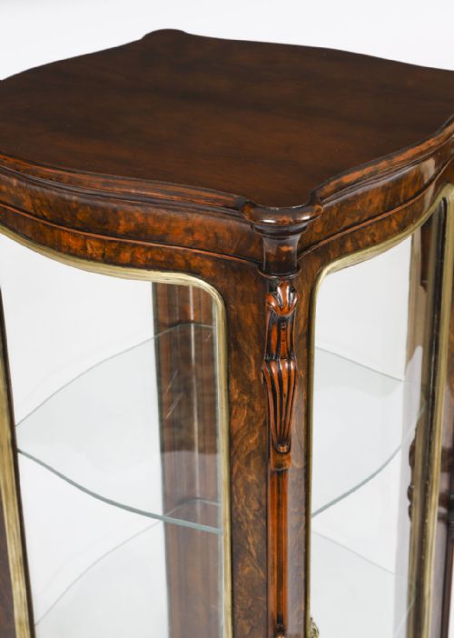 ANTIQUE ORMOLU MOUNTED VITRINE DISPLAY CABINET C1880 19TH CENTURY - ADDITIONAL PHOTO 5