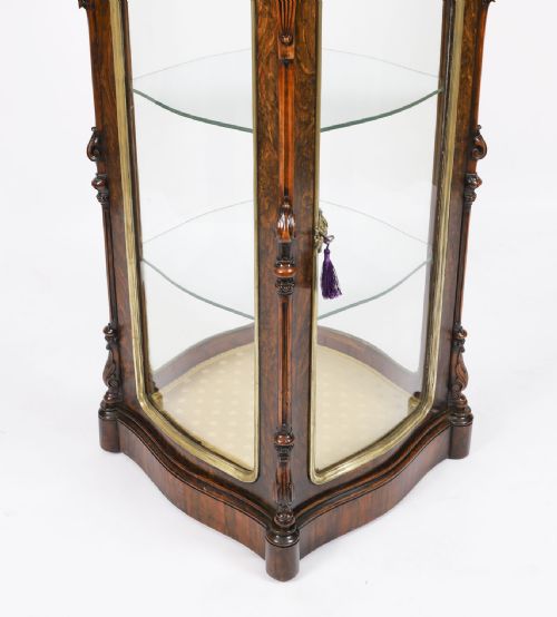 ANTIQUE ORMOLU MOUNTED VITRINE DISPLAY CABINET C1880 19TH CENTURY - ADDITIONAL PHOTO 10