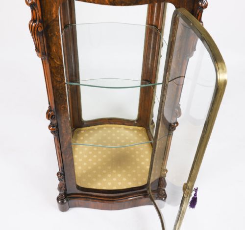 ANTIQUE ORMOLU MOUNTED VITRINE DISPLAY CABINET C1880 19TH CENTURY - ADDITIONAL PHOTO 12