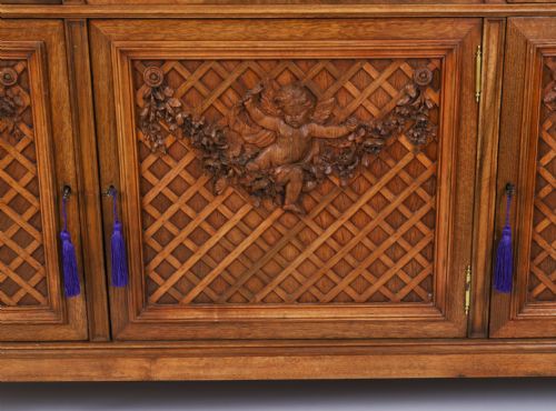 fig 3. Antique Important Commode / Server by Maison Grimard Paris 19th C