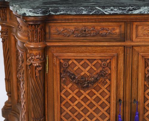 fig 4. Antique Important Commode / Server by Maison Grimard Paris 19th C