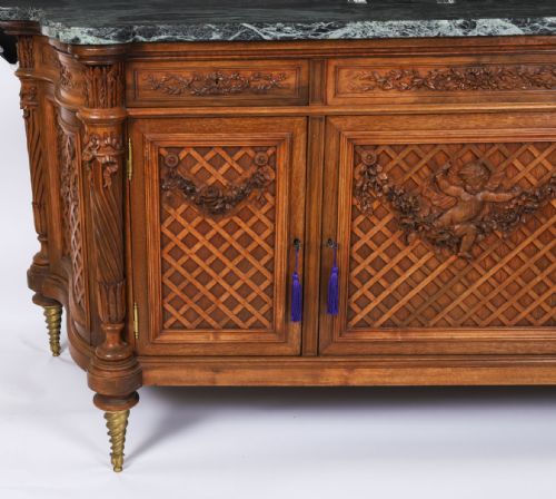 fig 5. Antique Important Commode / Server by Maison Grimard Paris 19th C