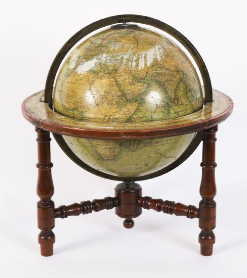 ANTIQUE VICTORIAN TERRESTRIAL 12INCH TABLE GLOBE BY MALBY'S19TH C - ADDITIONAL PHOTO 11