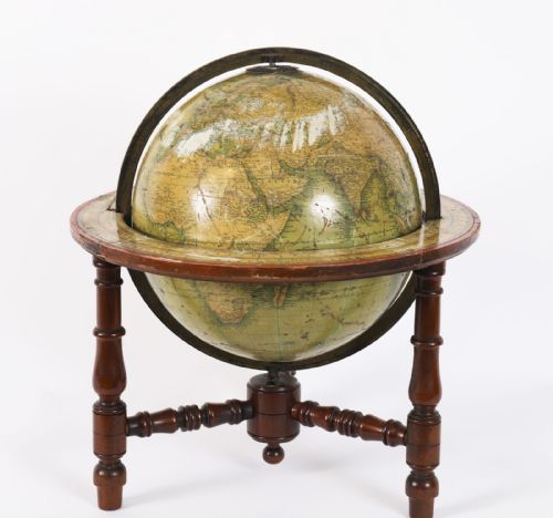 ANTIQUE VICTORIAN TERRESTRIAL 12INCH TABLE GLOBE BY MALBY'S19TH C - ADDITIONAL PHOTO 12