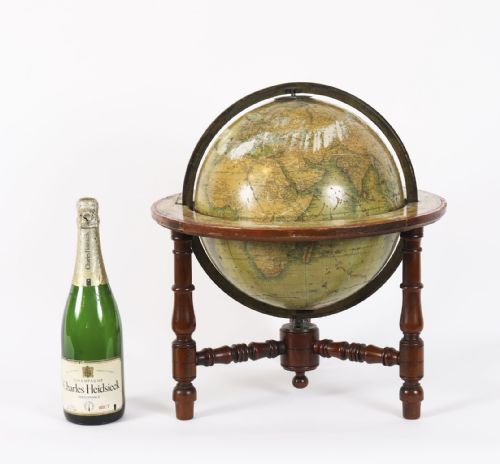 ANTIQUE VICTORIAN TERRESTRIAL 12INCH TABLE GLOBE BY MALBY'S19TH C - ADDITIONAL PHOTO 16