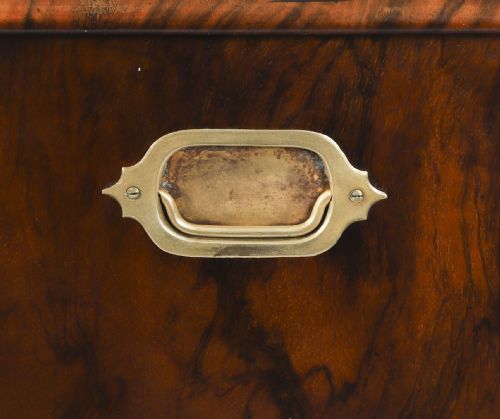 ANTIQUE VICTORIAN BURR WALNUT CIGAR HUMIDOR COLLECTORS CABINET C1870 19TH C - ADDITIONAL PHOTO 3