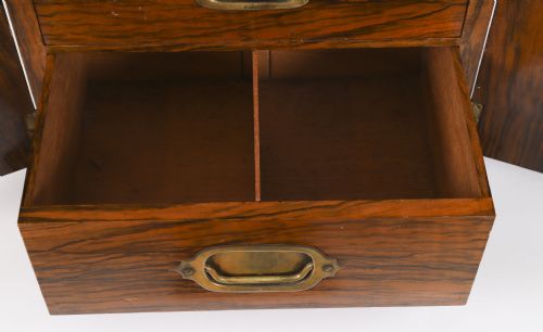 ANTIQUE VICTORIAN BURR WALNUT CIGAR HUMIDOR COLLECTORS CABINET C1870 19TH C - ADDITIONAL PHOTO 8