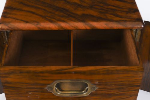 ANTIQUE VICTORIAN BURR WALNUT CIGAR HUMIDOR COLLECTORS CABINET C1870 19TH C - ADDITIONAL PHOTO 10