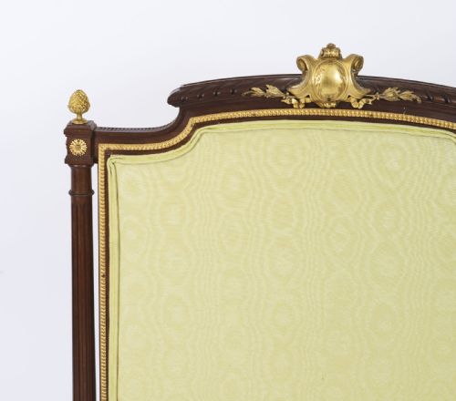 fig 1. Antique French Louis XVI Revival Mahogany Fire-screen Circa 1870