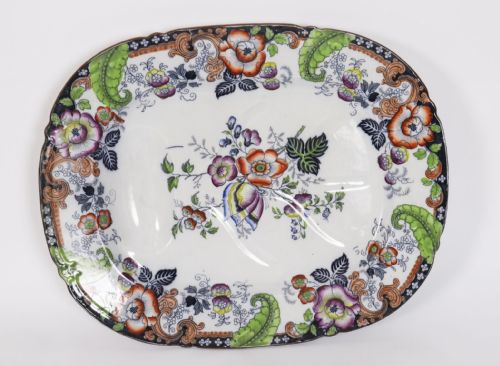 fig 1. Antique 43 Piece Thomas Fell & Co Decorated Dinner Service Circa 1830