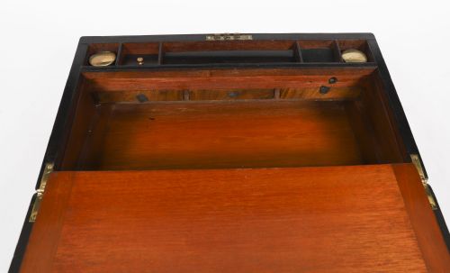ANTIQUE GEORGE III CAMPAIGN WRITING SLOPE BRASS MOUNTS CIRCA 1820 19TH C - ADDITIONAL PHOTO 10