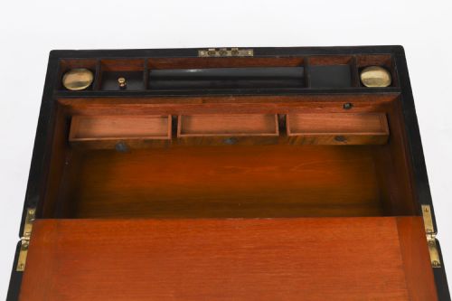ANTIQUE GEORGE III CAMPAIGN WRITING SLOPE BRASS MOUNTS CIRCA 1820 19TH C - ADDITIONAL PHOTO 12