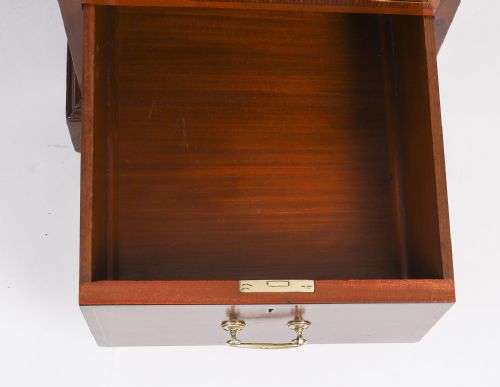 ANTIQUE VICTORIAN CROSSBANDED INLAID FLAME MAHOGANY PEDESTAL DESK 19TH C - ADDITIONAL PHOTO 8