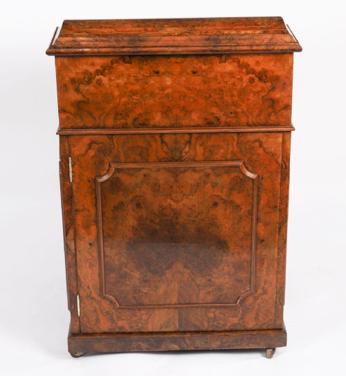 ANTIQUE VICTORIAN BURR WALNUT INLAID POP UP DAVENPORT DESK 19TH C - ADDITIONAL PHOTO 15