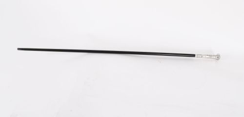 ANTIQUE CONTINENTAL NEOCLASSICAL SILVER WALKING STICK 92CM 365 INCHES - ADDITIONAL PHOTO 1