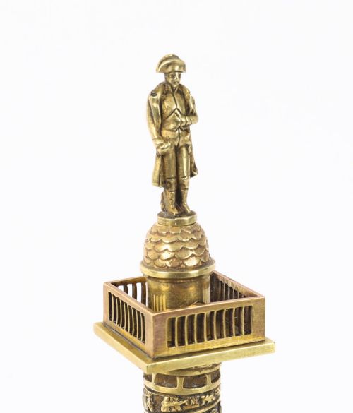 fig 3. Antique French Grand Tour Ormolu Bronze Model of Vendome Column 19thC