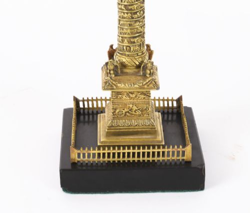 fig 5. Antique French Grand Tour Ormolu Bronze Model of Vendome Column 19thC