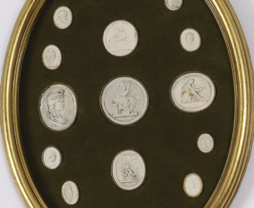 fig 5. Antique Set 17 Framed Grand Tour Giovanni Liberotti Intaglios19th C